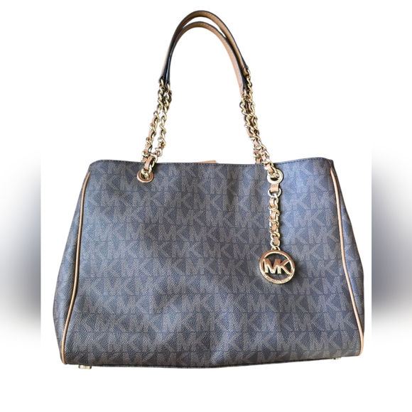 Michael Kors Brown Tote Bag, - Picture 3 of 17